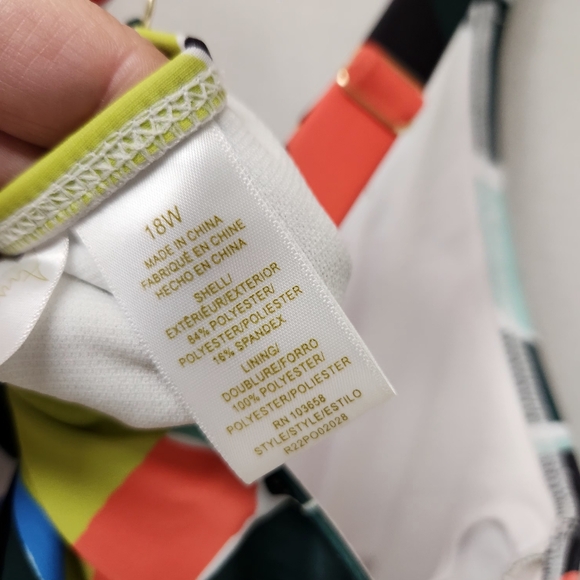 Anne Cole Women's 18W Plus 1pc Swimsuit New - Picture 10 of 10